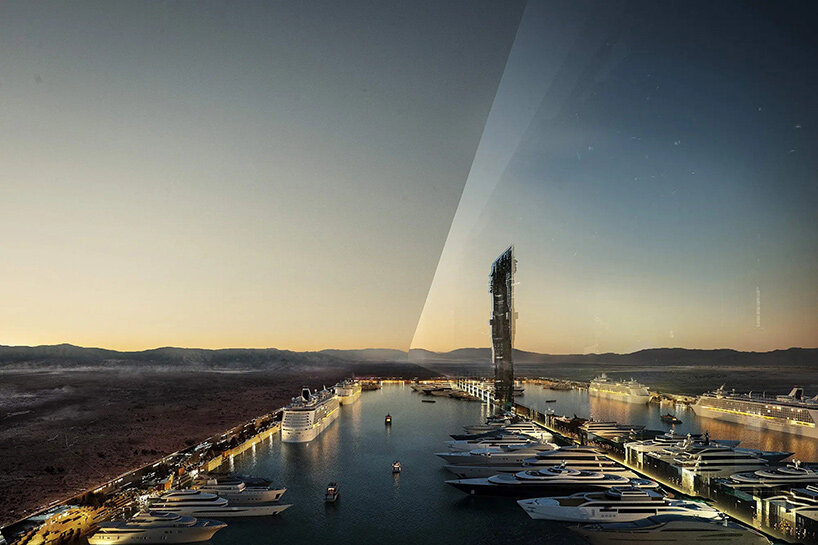 NEOM’s linear megacity, THE LINE, advances with stadium in the sky and mirrored marina