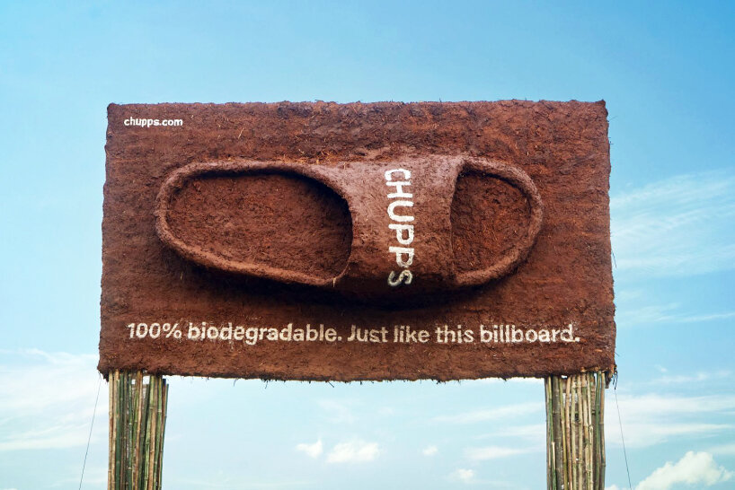 chupps sandal biodegradable billboard